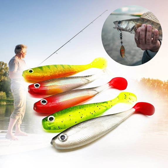 NIBOLOG 12cm/12g Fishing Lure Good Toughness Bright Color 3D Eyes Fish Bite Soft Paddle Tail Swimbait for Freshwater