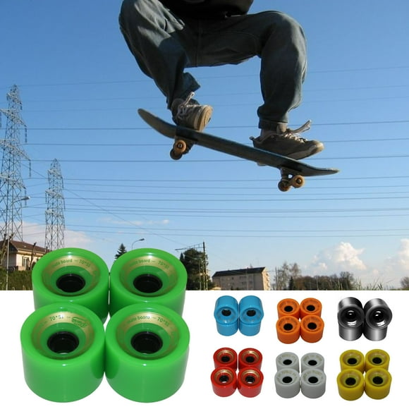NIBOLOG 1Pc/4Pcs Polyurethane Skate Wheels Universal High-elastic High Strength Roller Skate Wheels for Outdoor