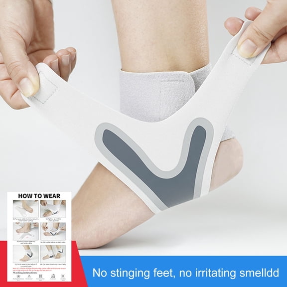 NIBOLOG 1Pc Ankle Guard Elastic Bandage Breathable Adjustable Comfortable Anti-slip Joint Stability Easy Wear Ankle Stabilizer Tendon Pain Relief Strap for Running