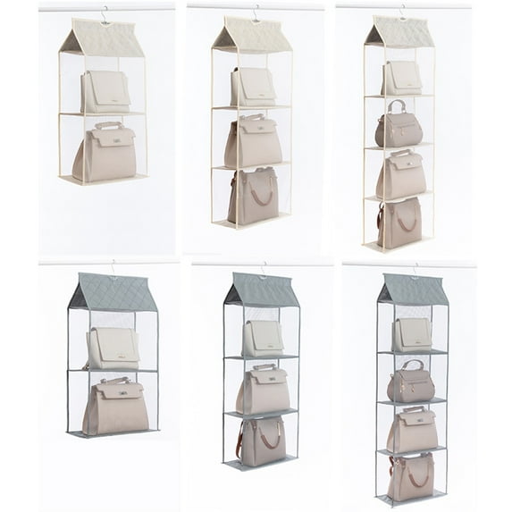 NIBOLOG 2/3/4-Layer Dust-proof Wardrobe Storage Bags Foldable Hanging Holder Organizer
