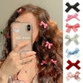 thumbnail image 1 of NIBOLOG 20Pcs Girl Bowknot Decor Hair Pin with Strong Inner Teeth Ribbon Bow Decor Bang Hair Clip Hair Accessory, 1 of 8