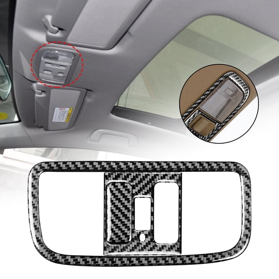 NIBOLOG 2Pcs Car Carbon Fiber Reading Light Panel Trim Cover Decorative Stickers for Honda Civic 8th 2006-2011