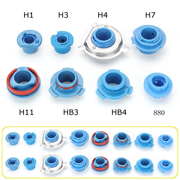 NIBOLOG 2Pcs LED Headlight Lamp Bulb Base - Adapter Sockets Retainer Holder 880 HB4 HB3