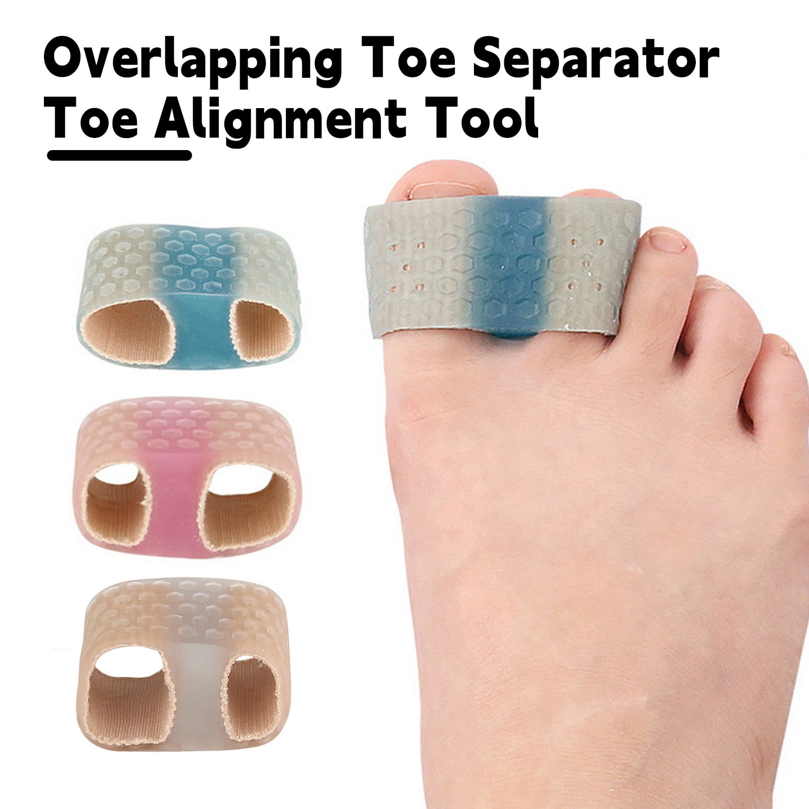 NIBOLOG 2Pcs Toe Separator Orthopedic Bunion Valgus Hammertoe Corrector ...