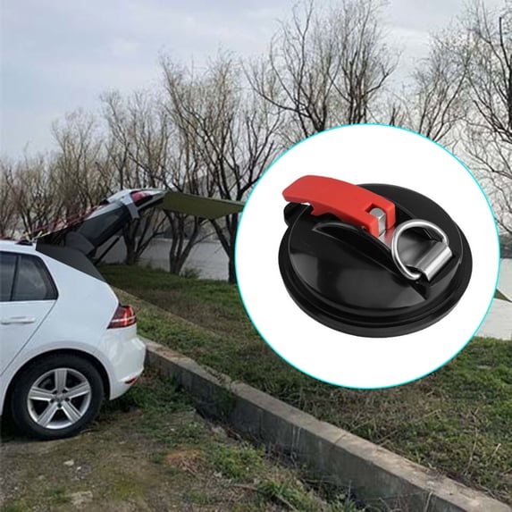 NIBOLOG 2Pcs Vacuum Suction Cup Anti-slip Strong Load-bearing Stability Heavy Duty Vacuum Suction Cup with Securing Hooks for Outdoor