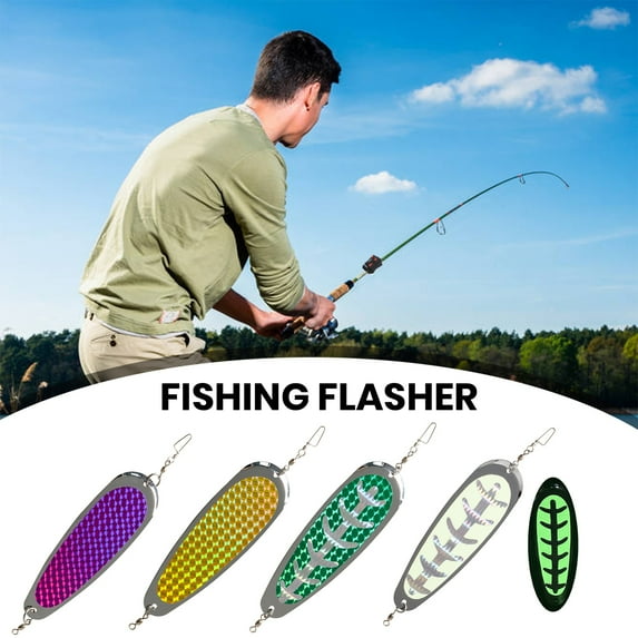NIBOLOG 31g/14CM Fishing Spinner Blade Spoon Bait Offshore Trolling Reflective Metal Spoon Lure Bass Walleye Trout Spin Flasher Lure Fishing Rigs Accessories