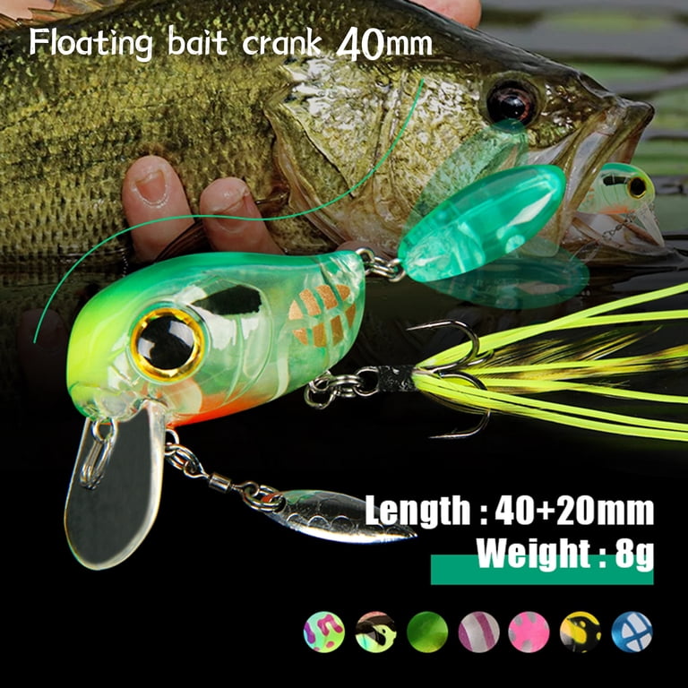 NIBOLOG 40mm/8g Plastic Floating Fishing Lure Simulated Feather Good  Toughness Hard Bait for Angling - Walmart.com