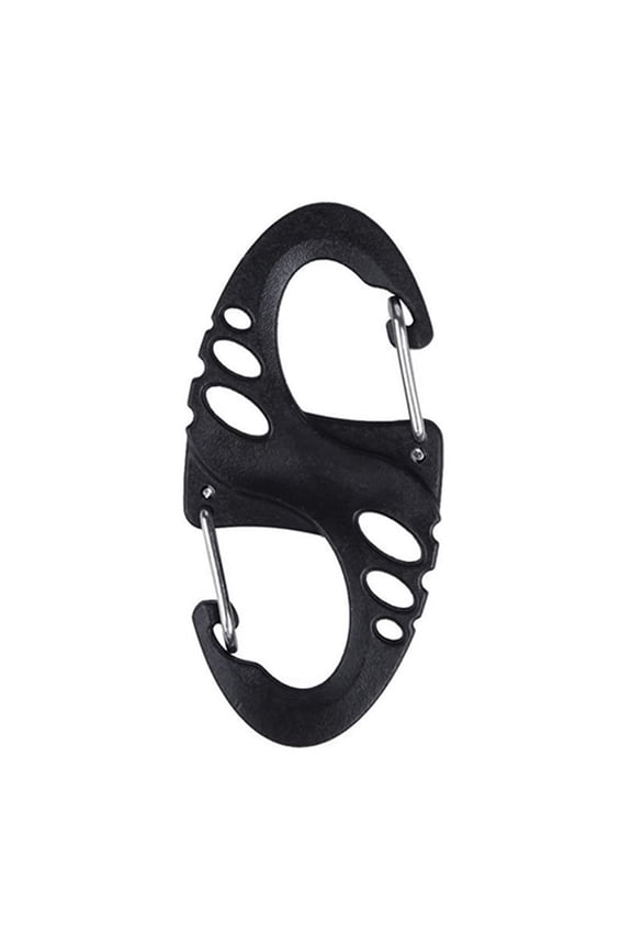 5 Pcs Carabiner Gear Snap Spring Hook Survival Keychain S-Shape Clips Buckle