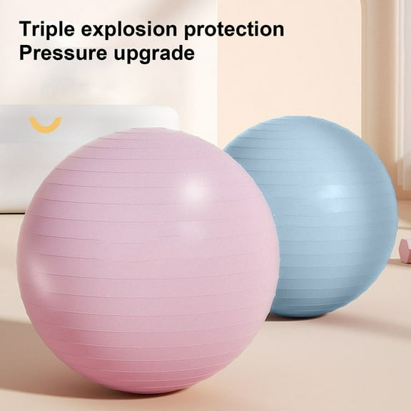 NIBOLOG 55/65/75CM Yoga Ball with Air Pump Anti-slip Physical Therapy PVC Fitness Balance Ball Pregnancy Birthing Ball Kids Adults Home Gym Workout Stability Ball