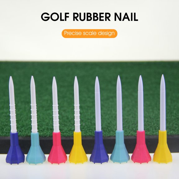 NIBOLOG 5Pcs 87mm Professional Golf Ball Holder Low Resistance Precise Serve Compact Golf Training Tees for Grassland