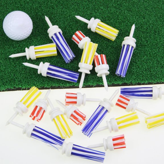 NIBOLOG 5Pcs Golf Tees Low Resistance Stab Effortlessly Accessory Bristle Head Driving Range Golf Practice Tee Kit for Training