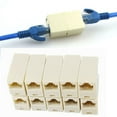 thumbnail image 1 of NIBOLOG 5Pcs LAN Ethernet Network RJ45 Splitter Plug Adapter Cable Extension Connector, 1 of 6
