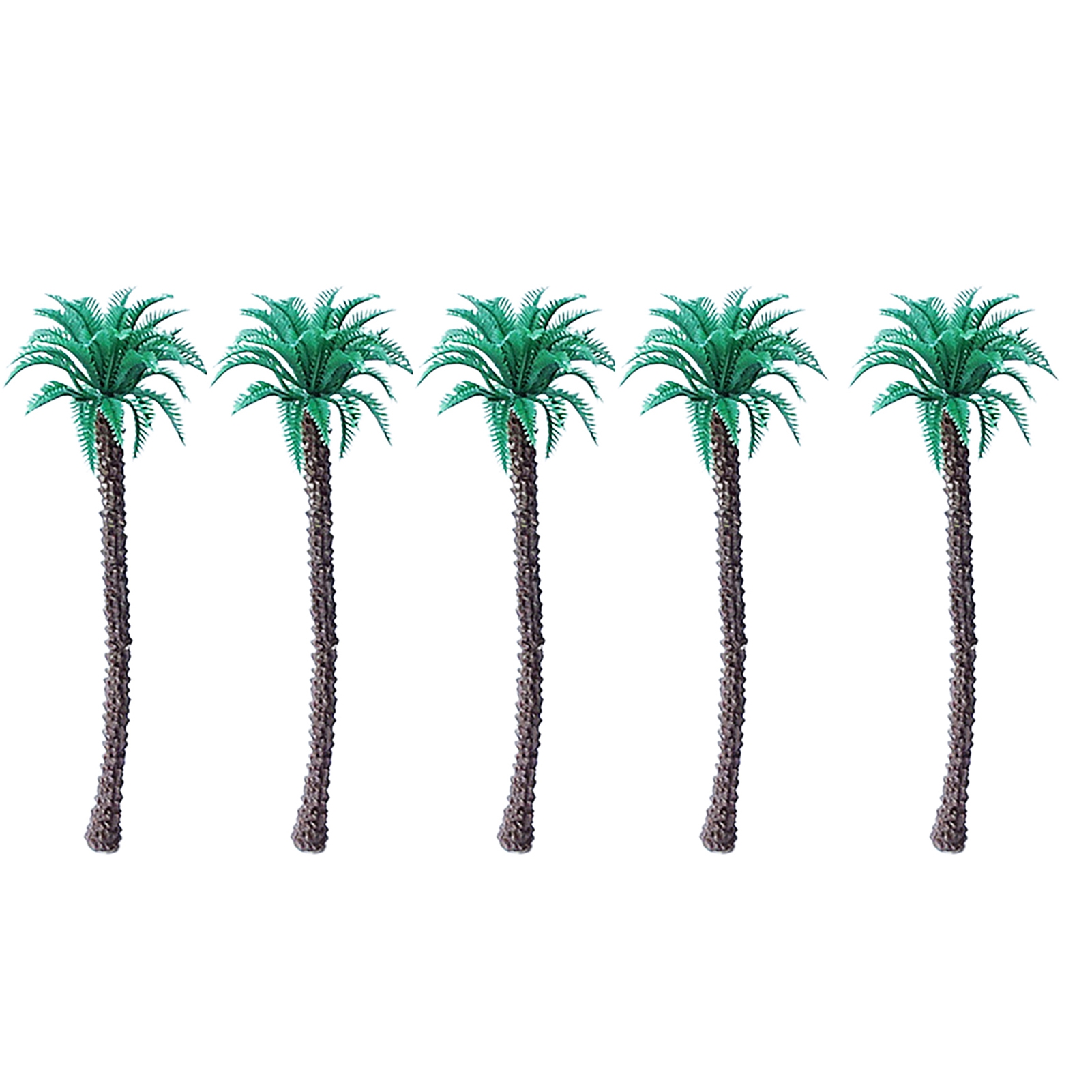 NIBOLOG 5Pcs Realistic Collectible Plastic Cement High Simulation Mini Coconut Tree Model for