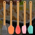 thumbnail image 1 of NIBOLOG 5Pcs/Set Small Silicone Spatula Brush Home Kitchen Heat Resistant Baking Tools, 1 of 7