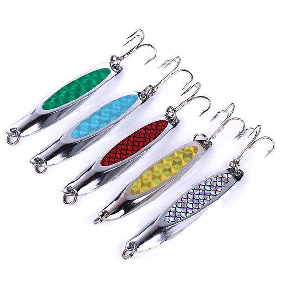 NIBOLOG 7cm/21g Fishing Lure Beveling Reflective High Gloss Sharp Hook Bright Color Heavy Duty Metal Long Casting Sea Fishing Spinnerbait Artificial Bait Fishing Supplies