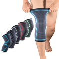 thumbnail image 1 of NIBOLOG A1314 Knee Cover Curved Design Tightly Wrapped Breathable Elastic Compression Knee Pad for Sport, 1 of 8