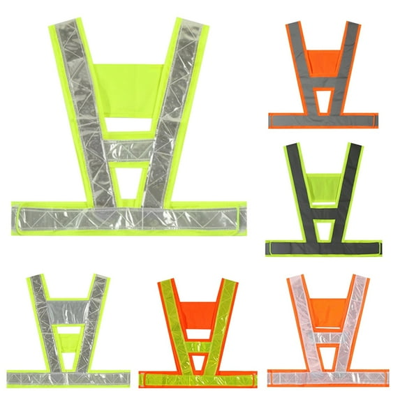 NIBOLOG Adjustable High Visibility Outdoor Working Reflective Vest Strap Harness Jacket