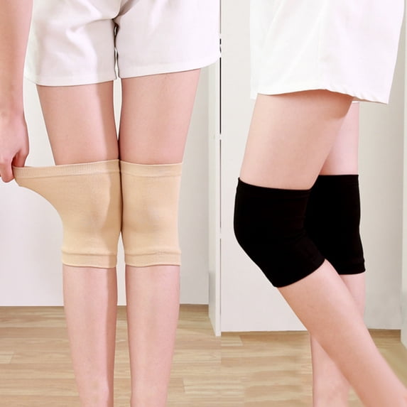 NIBOLOG Anti-slip Solid Color Knitted Knee Sleeve Protector Unisex Elastic Leg Warmer