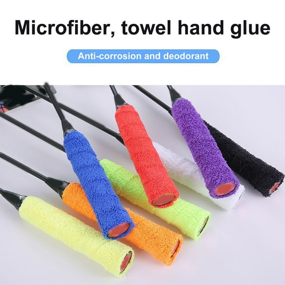 NIBOLOG Badminton Racket Towel Grip Tape Anti-slip Sweat Absorbent Soft Self-adhesive Tennis Pickleball Racquet Fishing Rod Overgrip Wrap