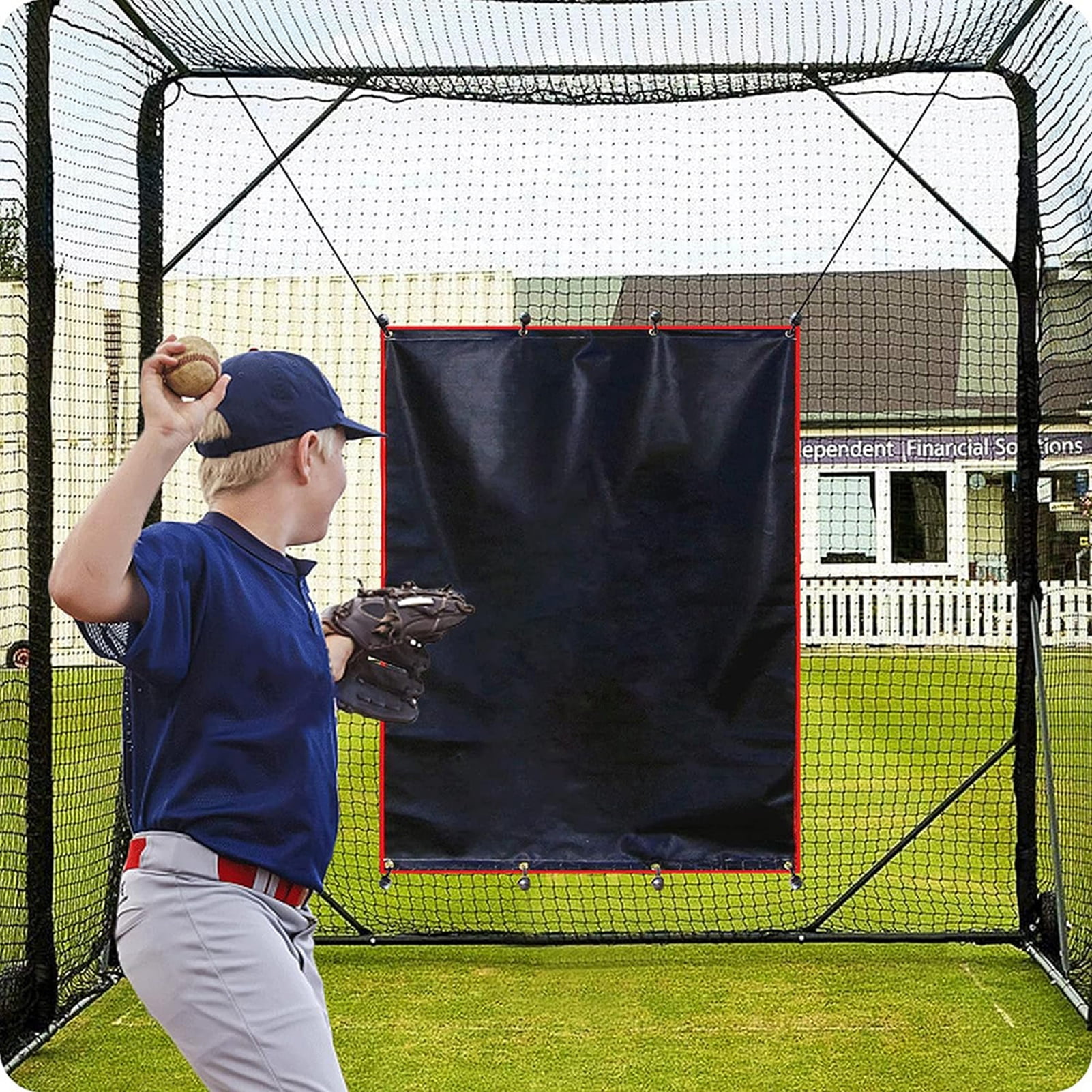 NIBOLOG Baseball Backstop with Strike Zone Wear Resistant Simple