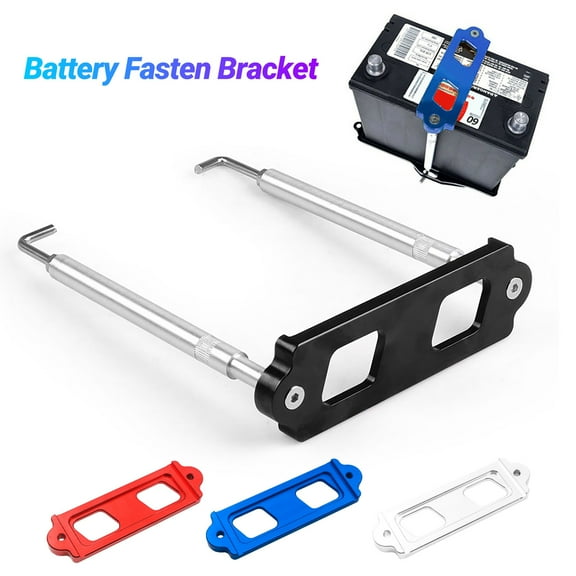 NIBOLOG Battery Fasten Bracket - Anodizing Process High Durability Compact Car Battery Tie Down Brace Holder for Honda