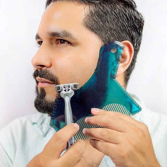 NIBOLOG Beard Shaper Smooth Skin Safe Plastic Multi-liner Beard Shaper Template for Family