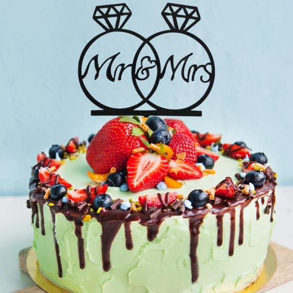 NIBOLOG Birthday Cake Topper Smooth Edge Reusable Ornamental Hollow Design Unique Cake Pick Party Supplies