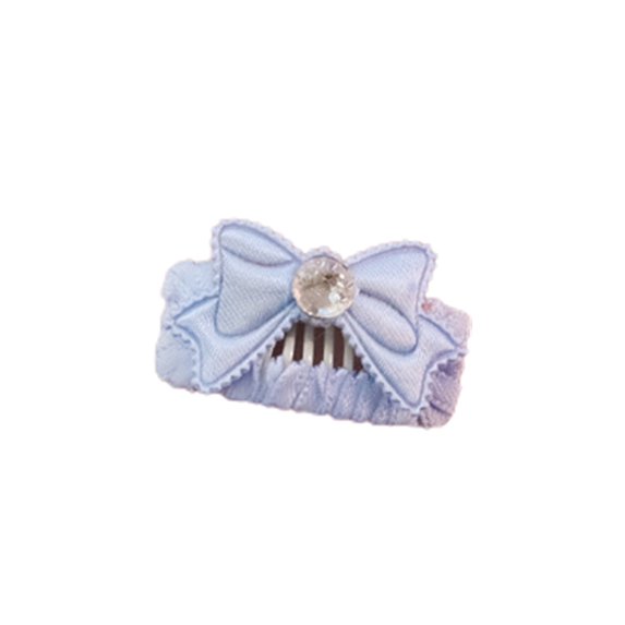 NIBOLOG Bow Tie Rhinestone Decor Dog Hairpin Medium Dog Cat Barrette Pet Headwear