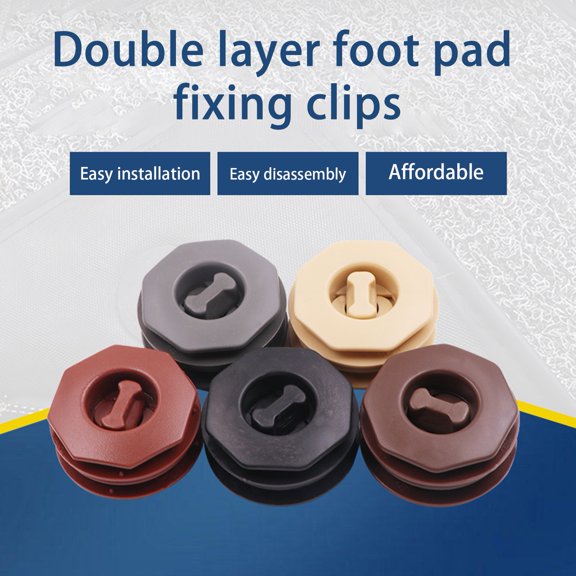 NIBOLOG Car Floor Mat Buckle - Double-layer Rotatable Frosted Easy Install Anti-slip Auto Foot Carpet Fixing Clip