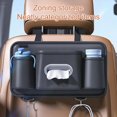 thumbnail image 1 of NIBOLOG Car Headrest Storage Bag - Quick Release Buckle Cup Holder, Tissue Container, Multipurpose Back Seat Organizer, 1 of 7