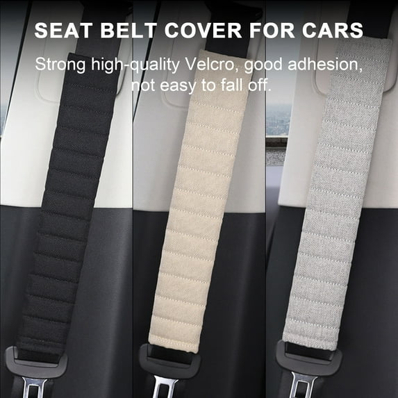 NIBOLOG Car Seat Belt Covers Cushion - Soft Cloth Safety Belt Protector, Shoulder Strap Extra Long Protective Pad Neck Shoulder