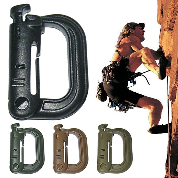 NIBOLOG Climbing Carabiner Wear-resistant Fine Workmanship High Strength Anti-corrosion High-Hardness Multipurpose Plastic Backpack Shackle Carabiner Hook for Outdoor