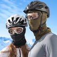 thumbnail image 1 of NIBOLOG Contrast Color Breathable Holes Thickened Cycling Face Cover Unisex High Elastic Windproof Winter Riding Headgear Cycling Supplies, 1 of 8