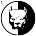 thumbnail image 1 of NIBOLOG Cool Reflective Pitbull Dog - Car Sticker Auto Truck Door Window Warning, 1 of 3