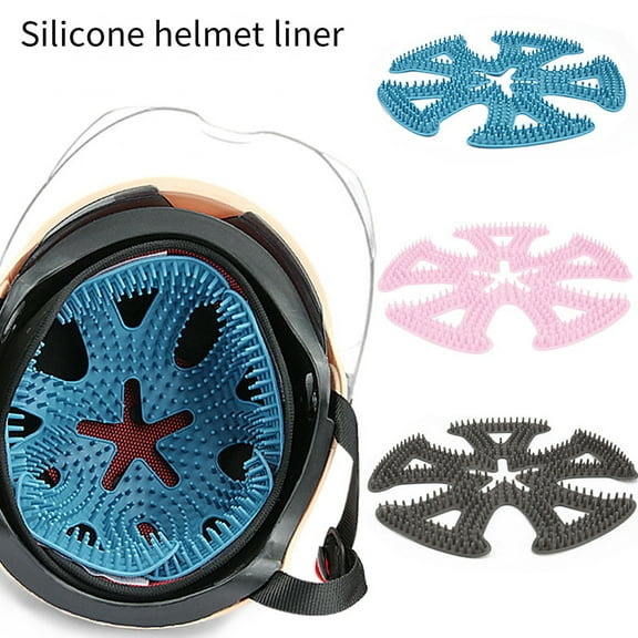 NIBOLOG Cycling Helmet Pad Anti-slip Silicone Tooth Breathable Universal Outdoor Motorcycle Bike Padding Insert Cushion Liner Mat Helmet Accessories