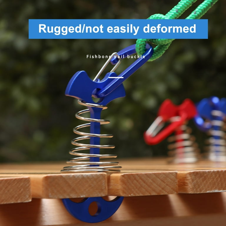 Deck Anchors For Pool Cover Naceture Tent Anchors NACETURE Deck Anchors Pegs With Carabiners - Tie Down Anchor Rope Tensioner | Rope Tent Tie Down Stakes Clips, Canopy Tent Anchors Outdoor Camping