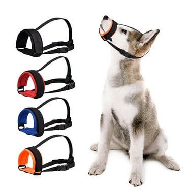 NIBOLOG Dog Muzzle Buckle Design Breathable High Elasticity Puppy Muzzle Pet Face Protector for Small Dogs