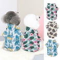 thumbnail image 1 of NIBOLOG Dog Shirt Hawaii Style Fastener Tape Fixing Leaf Print Lapel Collar Dress Up Super Soft Thin Breathable Beach Short Sleeve Pet Clothes for Outdoor, 1 of 8
