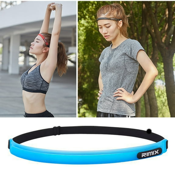 NIBOLOG Elastic Sweat Headband Breathable Unisex Silicone Sport Headband for Cycling