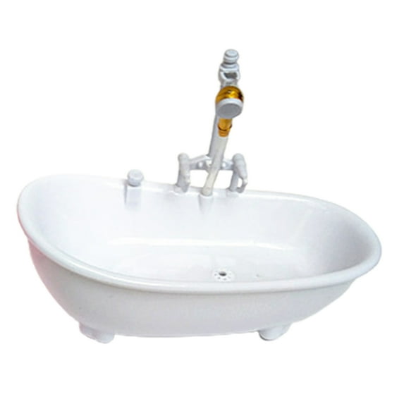 NIBOLOG Electric Doll Bathtub - Exquisite Spouting Water Sound Miniature Dollhouse Bathroom Bathtub