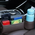 thumbnail image 1 of NIBOLOG Faux Leather Seat Gap Filler - Large Capacity Easy Install, Automotive Seat Storage Box with Cup Holder, 1 of 8