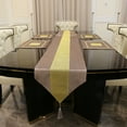 thumbnail image 1 of NIBOLOG Fine Workmanship Place Mat Anti-scratch Polyester Gold Rhinestones Flannel Table Runner for Home, 1 of 8