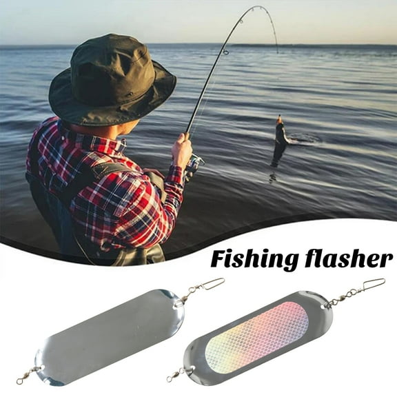 NIBOLOG Fishing Flasher Rustproof Reusable Compact Size Portable Reflective Freshwater Seawater Metal Flash Board Fishing Accessories
