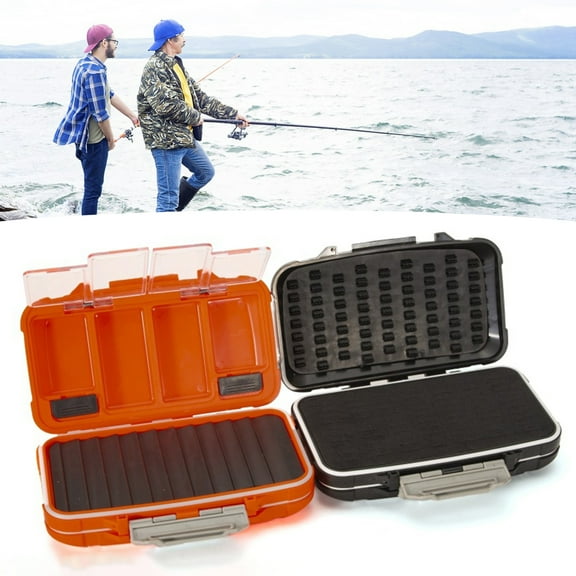 NIBOLOG Fishing Tackle Box Sturdy Lightweight Portable Thicken Texture Multifunctional Shockproof ABS Double-open Fishing Box Flies Accessories