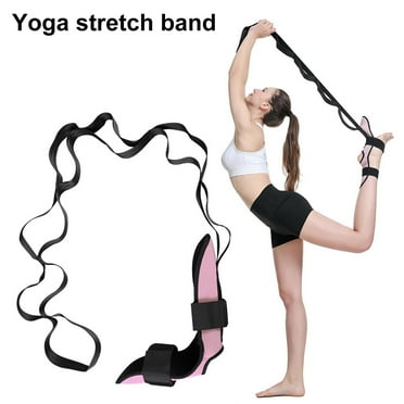 NIBOLOG Fitness Yoga Stretching Band with 7 Bows Yoga Stretch Strap Highly Elastic Gymnastics Strap with Tie Down Straps Exercise Loop for Stretching Leg Muscles