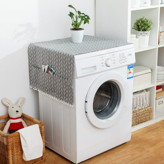 NIBOLOG Folding Dust Cover Printing 3 Sizes Universal Dust-proof Fridge Cover Household Supplies