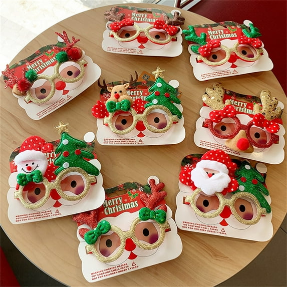 NIBOLOG Glasses Frame Eye-catching Exquisite Workmanship Plastic Decorative Realistic Xmas Eyeglasses Prop for Festival