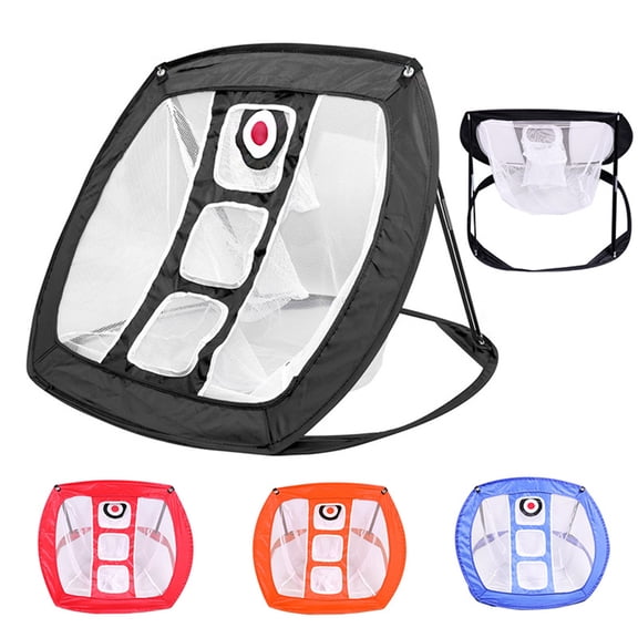 NIBOLOG Golf Training Net Collapsible Accuracy Aid Nylon Swing Practice Golf Practice Cage Mat for Indoor