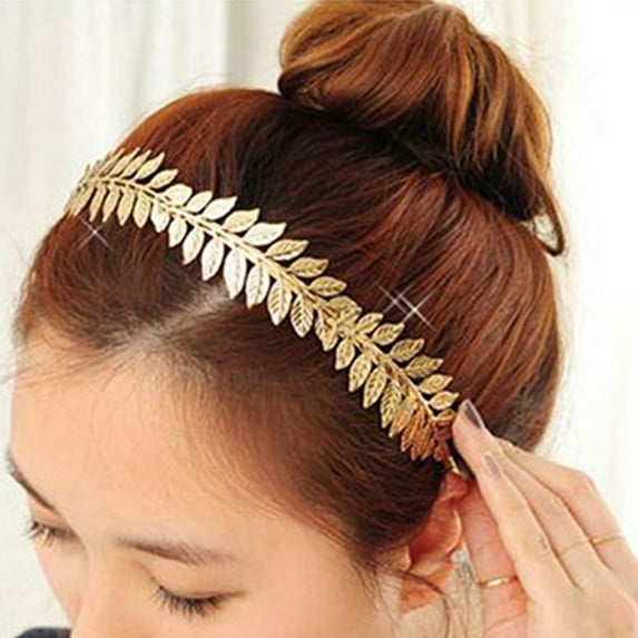 NIBOLOG Hairband Fashion Delicate Pretty Flower Leaves Crown Tiara Headdress for Daily Life