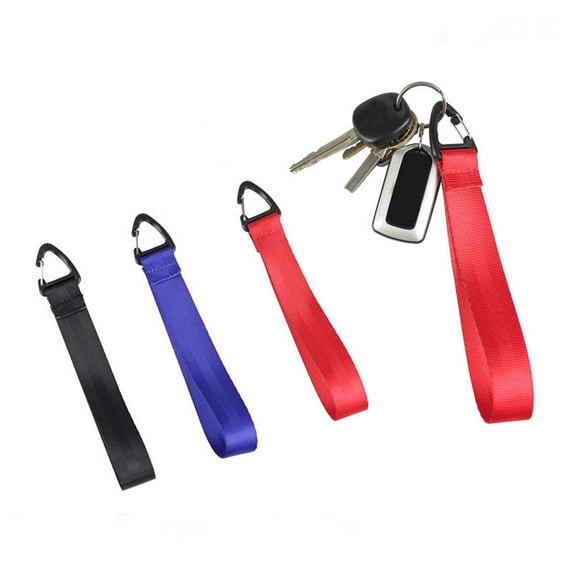 NIBOLOG Hand Wrist Strap with Metal Key Chain Ring Holder Lanyard for Car Motorcycle